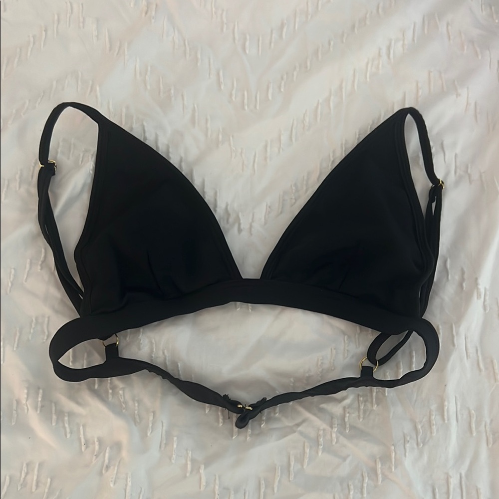 Black Triangle Bikini Bralette - Picture 2 of 8